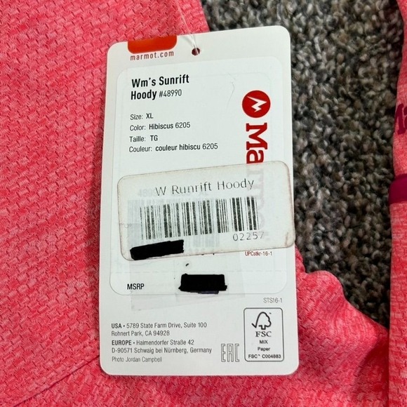 NEW Marmot Sunrift Hoody Hibiscus Womens XL UPF 50 Long Sleeve Thin Pullover - Picture 8 of 15